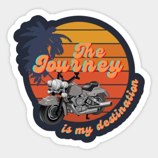 The Journey with a Motorcycle Sticker